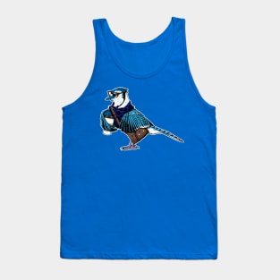 Hipster Blue Jay Tank Top